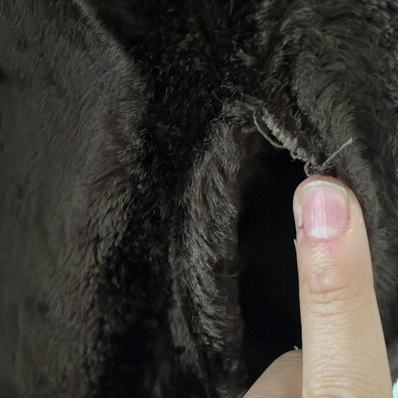 Vintage long length brown faux fur coat - Picture 4 of 6